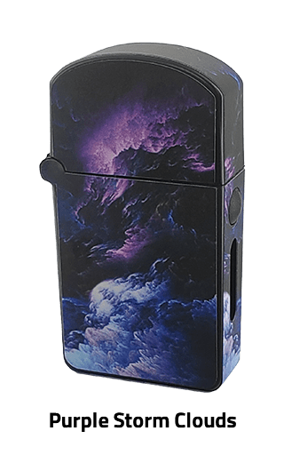 ZOLO-S oil cartridge battery with Purple Storm Clouds design