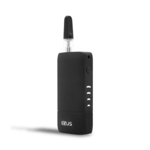 Exxus Push oil cartridge battery in black with oil cartridge pushed out