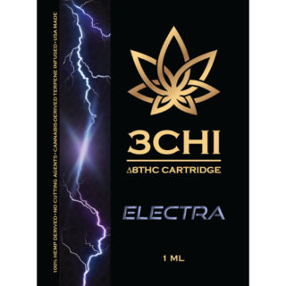 3Chi delta 8 THC vape cartridge with electra strain profile in 1ml size