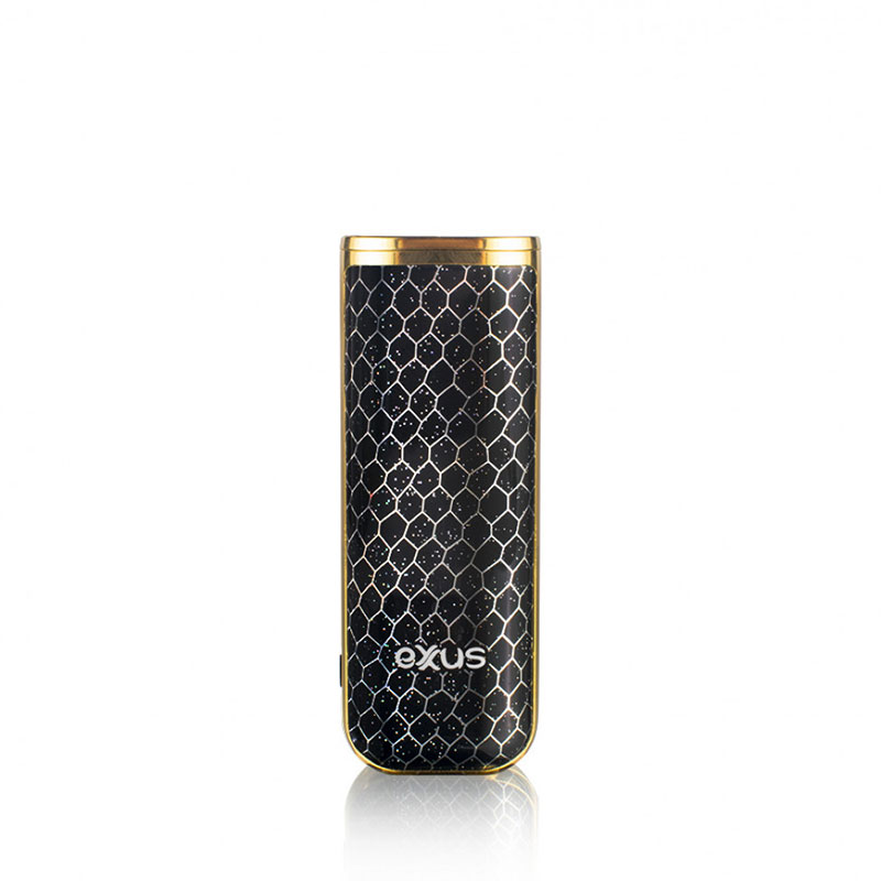 Exxus Minovo cartridge vaporizer in cosmic black gold cobra color