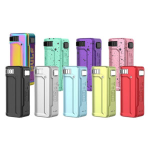 Yocan UNI S Box Mod Vaporizer showing all colors and Wulf mods