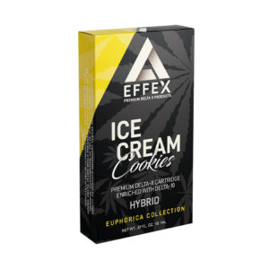 Delta Effex delta 10 THC vape cartridge with Ice Cream Cookies strain profile in 1ml size