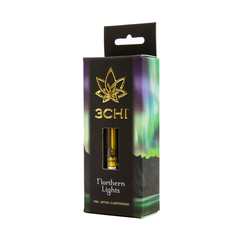3Chi delta 8 THC vape cartridge with northern lights strain profile in 1ml size
