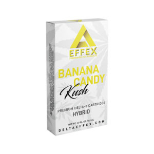 Delta Effex Delta 8 THC vape cartridge with Banana Candy Kush strain profile in 1ml size