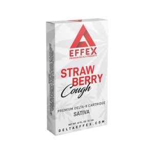 Delta Effex Delta 8 THC vape cartridge with Strawberry Cough strain profile in 1ml size