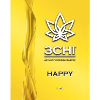 3Chi delta-8 focused blends vape cartridge with happy cannabinoid and terpene profile
