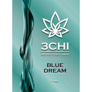 3Chi delta-8/THCv vape cartridge with Blue Dream cannabinoid and terpene profile