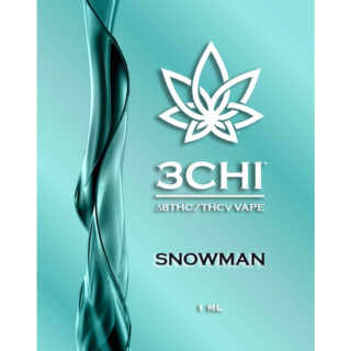 3Chi delta-8/THCv vape cartridge with Snowman cannabinoid and terpene profile