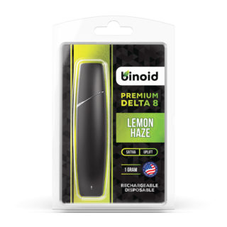 Binoid Delta 8 disposable with Lemon Haze strain profile in 1mg size