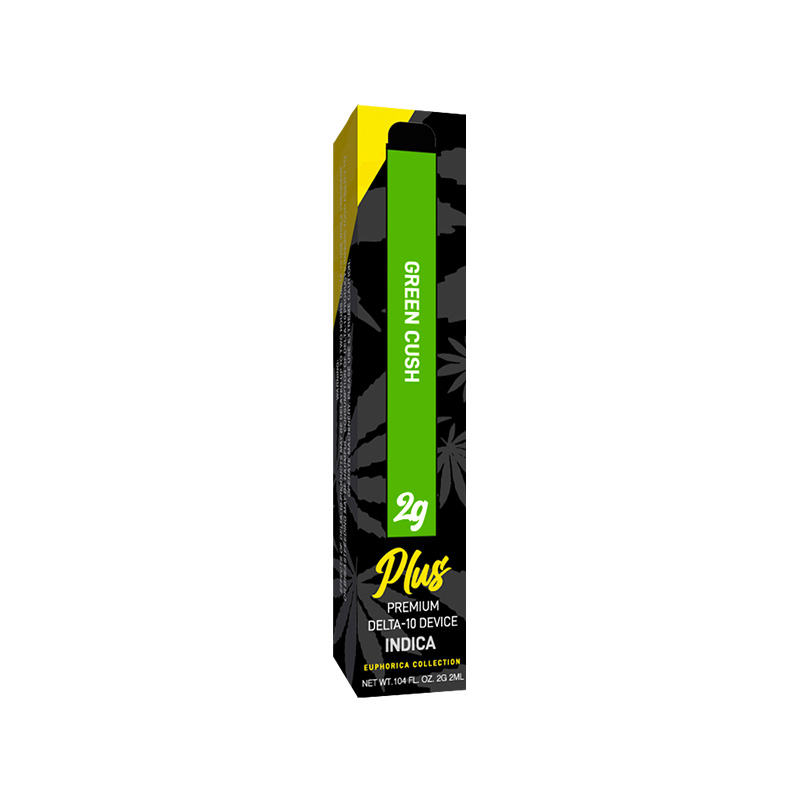 Delta Extrax D10 Disposable vape with Green CUsh strain profile in 2ml size