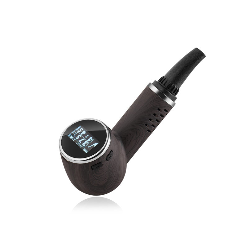 cipher nautilus dry herb vaporizer with variable temperature control in black wood color