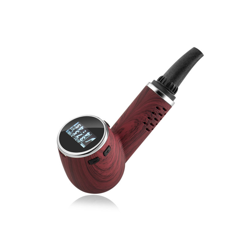 cipher nautilus dry herb vaporizer with variable temperature control in redheart wood color