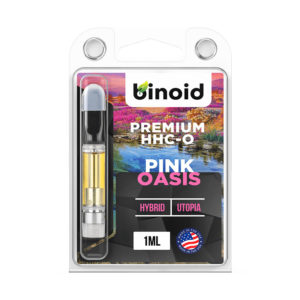 Binoid HHC-O vape cartridge in a Pink Oasis strain profile in 1ml size