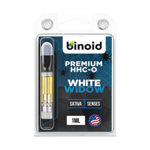 Binoid HHC-O vape cartridge in a White Widow strain profile in 1ml size