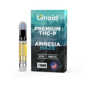 Binoid THC-P vape cartridge with Amnesia Haze strain profile in 1ml size