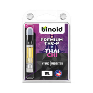 Binoid THC-P vape cartridge with Thai Chi strain profile in 1ml size