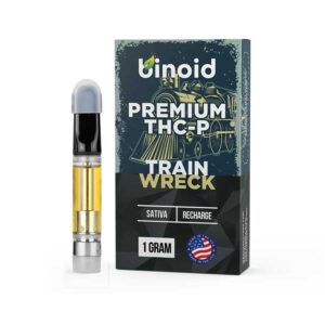 Binoid THC-P vape cartridge with Train Wreck strain profile in 1ml size