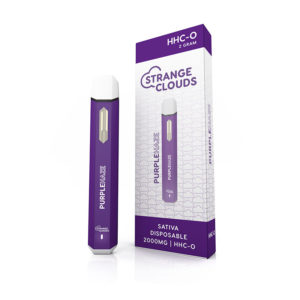 Strange Clouds HHC-O Disposable vape with Purple Haze strain profile in 2ml size