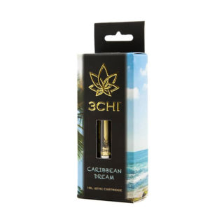 3Chi delta 8 THC vape cartridge with caribbean dream strain profile in 1ml size