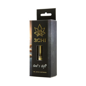3Chi delta 8 THC vape cartridge with god's gift strain profile in 1ml size