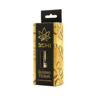 3Chi delta 8 THC vape cartridge with Golden Ticket strain profile in 1ml size