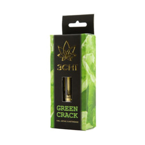 3Chi delta 8 THC vape cartridge with green crack strain profile in 1ml size