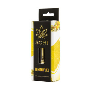 3Chi delta 8 THC vape cartridge with lemon fuel strain profile in 1ml size