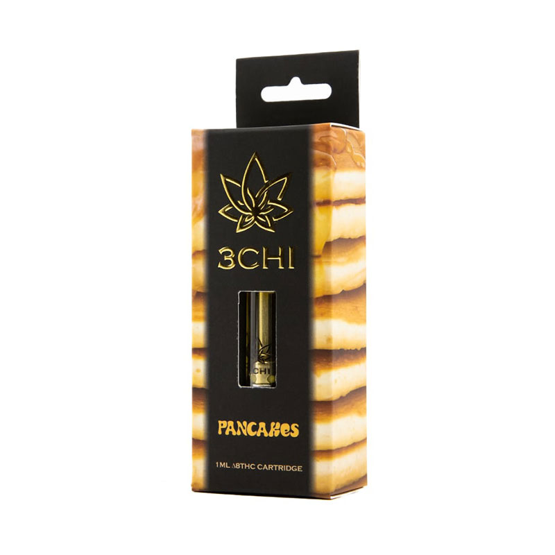 3Chi delta 8 THC vape cartridge with pancakes strain profile in 1ml size