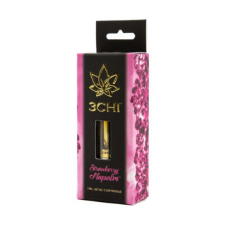 3Chi delta 8 THC vape cartridge with strawberry napalm strain profile in 1ml size