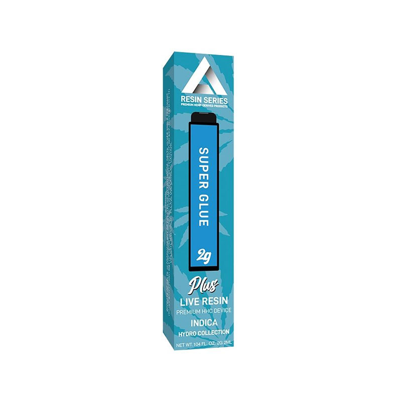 Delta Extrax Live Resin HHC Disposable vape with Super Glue strain profile in 2ml size