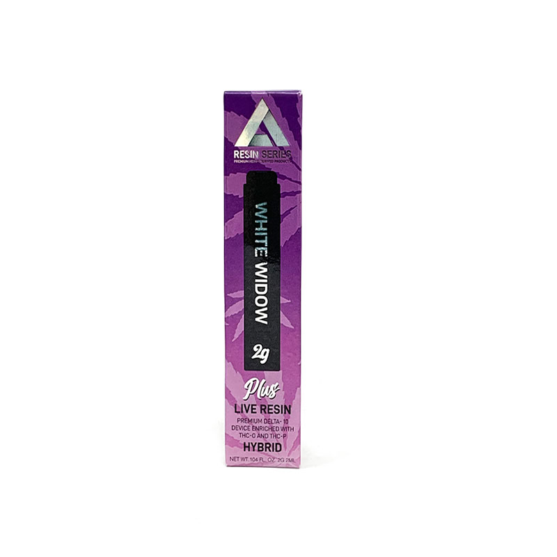 Delta Extrax D8 D10 THC-O THC-P live resin disposable vape with White Widow strain profile in 2ml size