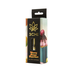 3Chi delta 8 THC vape cartridge with cherry mango sugartart strain profile in 1ml size