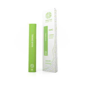 Treetop Hemp Co HHC Disposable vape with Sour Diesel strain profile in 2ml size