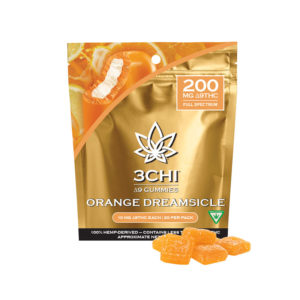 3Chi delta 9 thc gummies with Orange Dreamsicle flavor with 10mg in a 20-pack