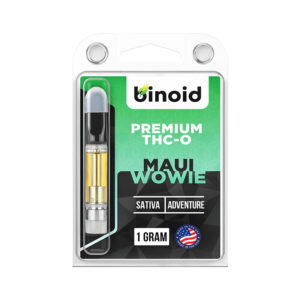 Binoid THC-O vape cartridge in a Maui Wowie strain profile in 1ml size