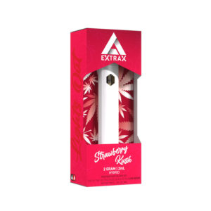 Delta Extrax THCh THCjd THCp Live Resin Disposable vape with Strawberry Kush strain profile in 2ml size