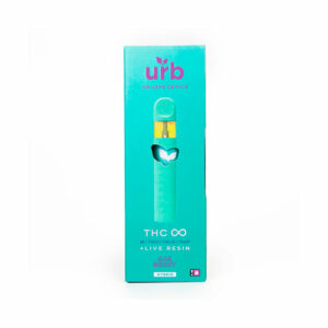 Urb THC Infinity Live Resin Disposable vape with gas berry hybrid terpenes in 3g size