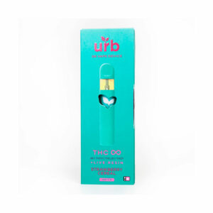 Urb THC Infinity Live Resin Disposable vape with strawberry cereal Indica terpenes in 3g size