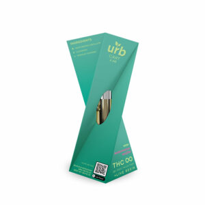 Urb THC Infinity Live Resin vape cartridge with Watermelon Mojito Indica terpenes in 2.2g size