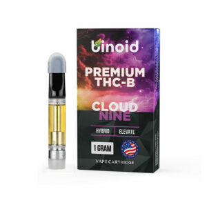 Binoid THC-B vape cartridge with Cloud Nine strain profile in 1g size