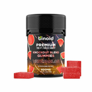 Binoid Knockout blend gummies in 30mg servings with Watermelon flavor