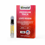 Binoid THCA Live Rosin Vape Cartridge | Cranberry Haze