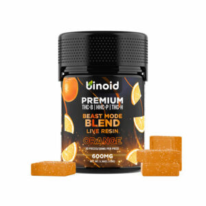 Binoid Beast Mode Blend gummies in 30mg servings with Orange flavor