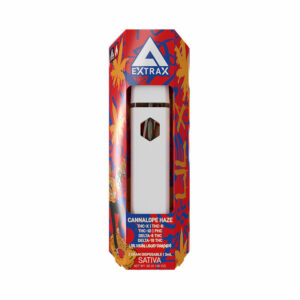 Delta Extrax THC-X THC-B PHC Live Resin Disposable vape with Cannalope Haze strain profile in 3ml size