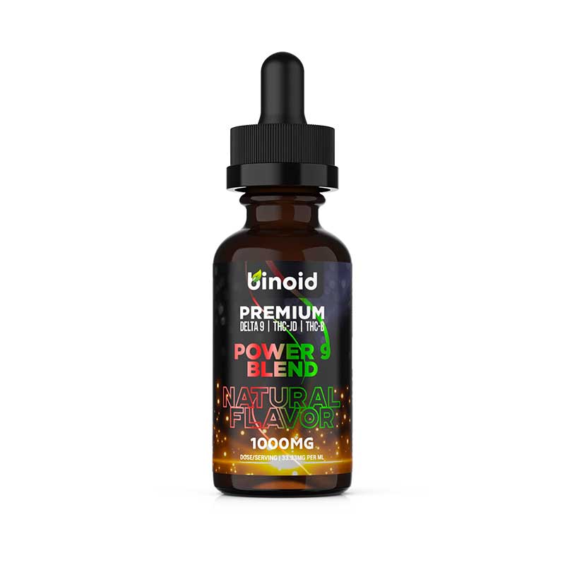 Binoid Power 9 blend tincture with natural flavor in 1000mg strength