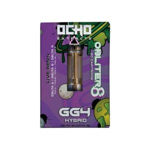 Ocho Extracts Obliter8 Live Resin 2g Vape Cartridge with GG4 strain profile