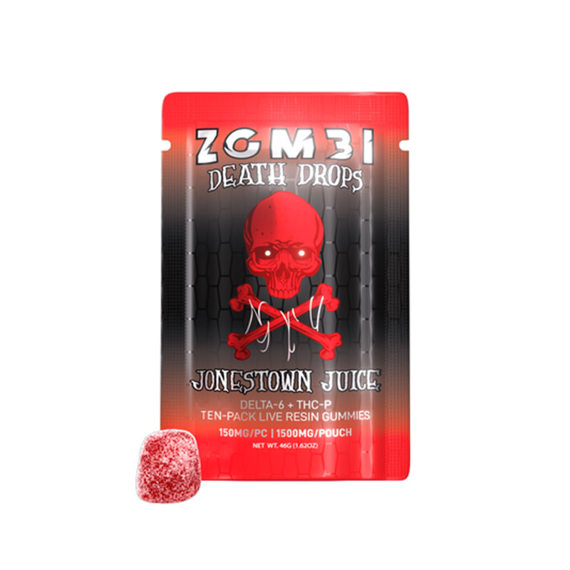 Zombi Death Drops Gummies Delta-6 + THC-P - 10-pack - Lord Vaper Pens