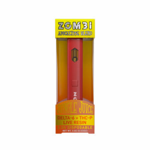 Zombi Extrax Apocalypse Blend Delta-6 + THC-P Disposable vape with Jungle Juice strain profile in 3.5ml size
