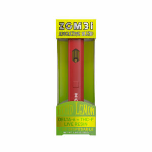 Zombi Extrax Apocalypse Blend Delta-6 + THC-P Disposable vape with Lucid Lemon strain profile in 3.5ml size