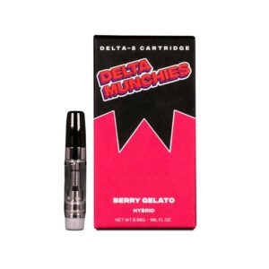 Delta Munchies 1g Delta 8 Vape Cartridge with Berry Gelato strain profile